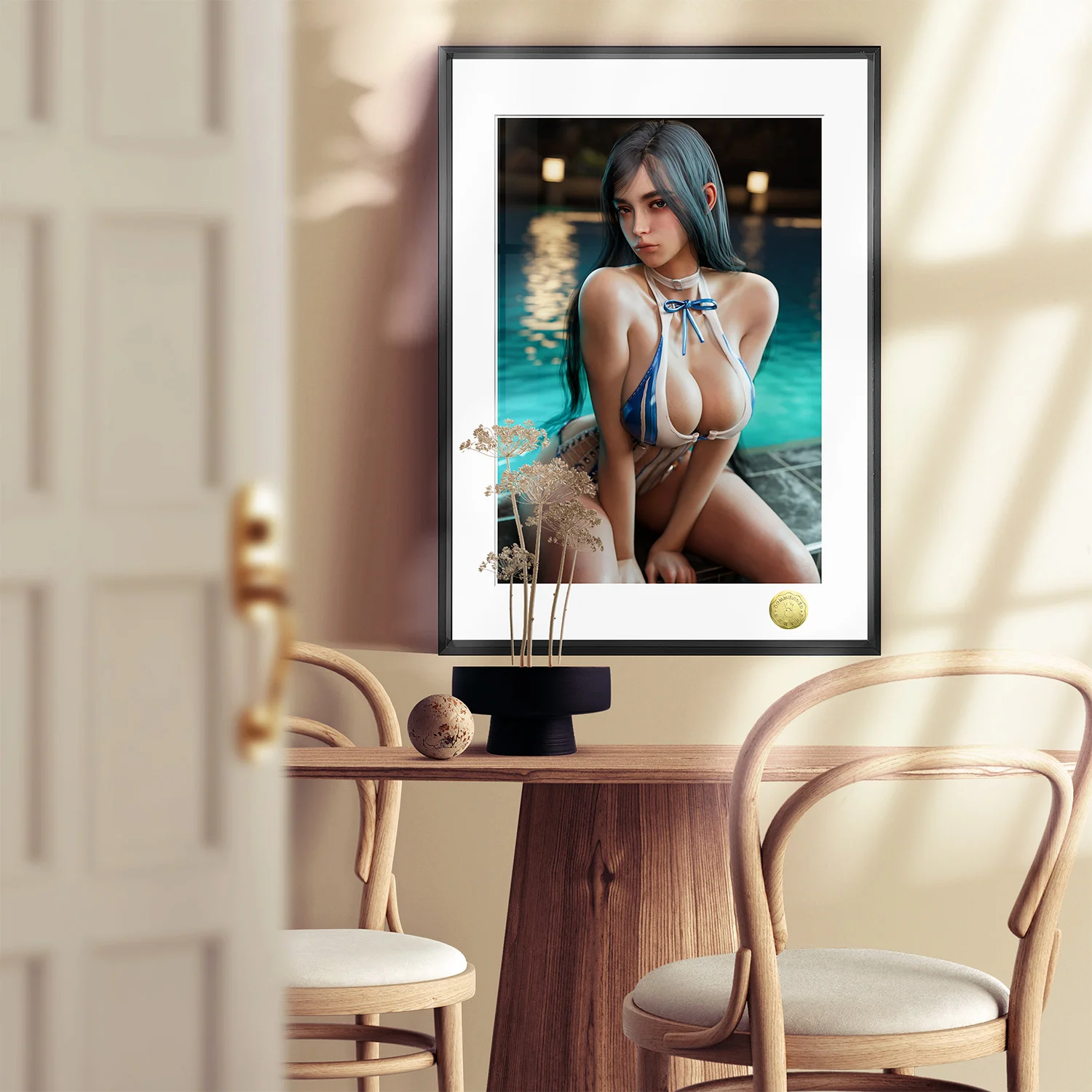 A3 & 4K Size Swimsuit Ver. Raven Decorative Painting - Stellar Blade Decoration Painting - HuangGua Studio - Image 3