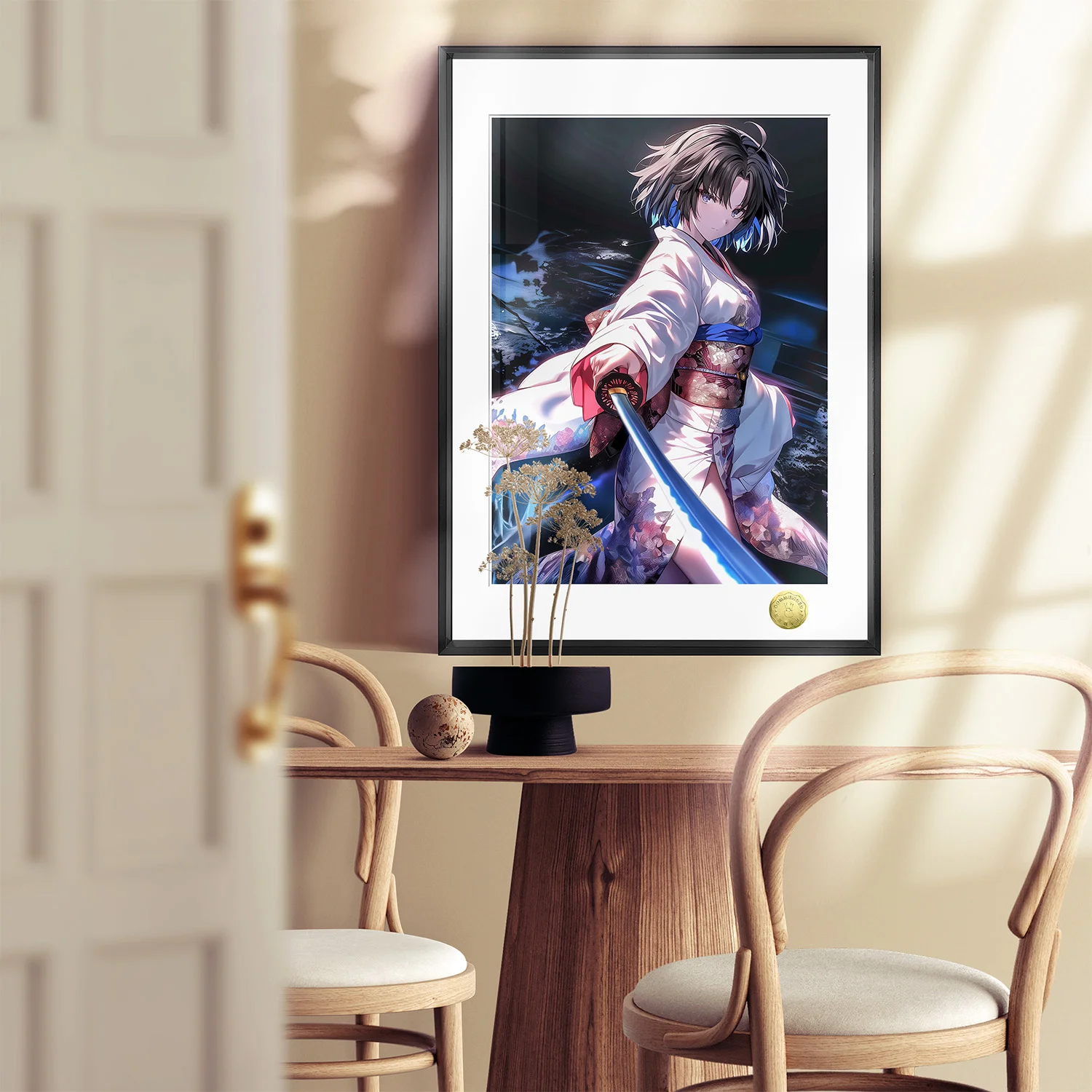A3 & 4K Size Drawing Sword Shiki Ryougi Decorative Painting - The Garden of Sinners Decoration Painting - HuangGua Studio - Image 3