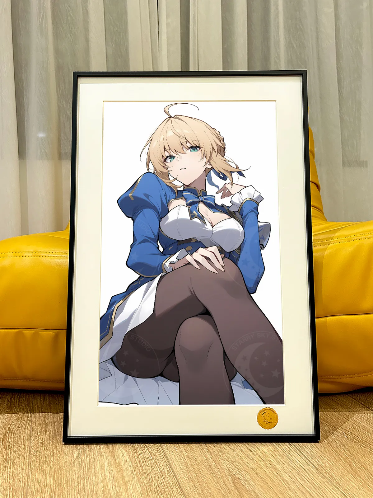 Sitting Ver. Artoria Pendragon Saber Decorative Painting - Fate/Stay Night - Xingkong Studio - Image 1