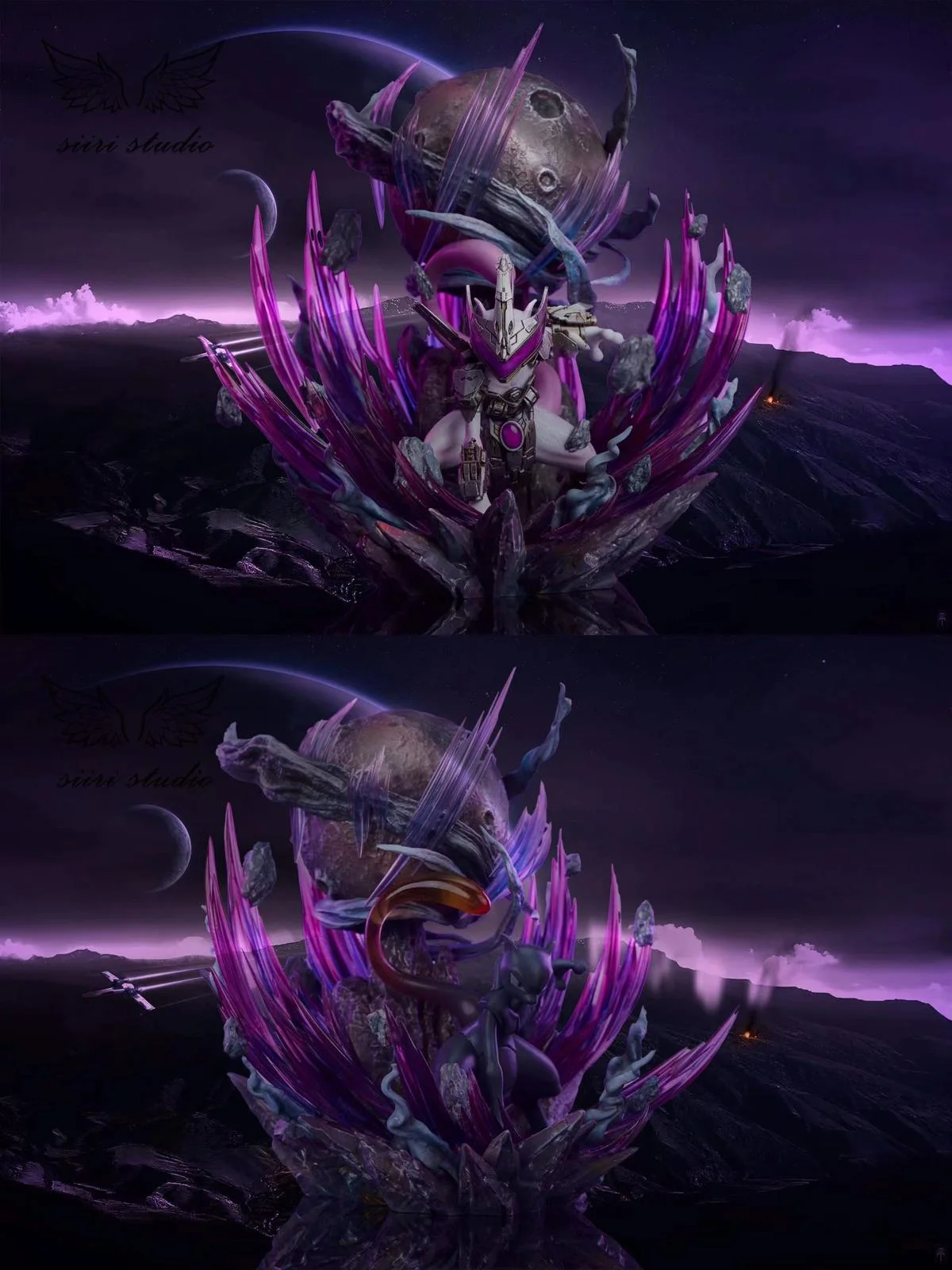 Battle Armored Mewtwo with LED - Pokemon Resin Statue - Siiri Studio - Image 1