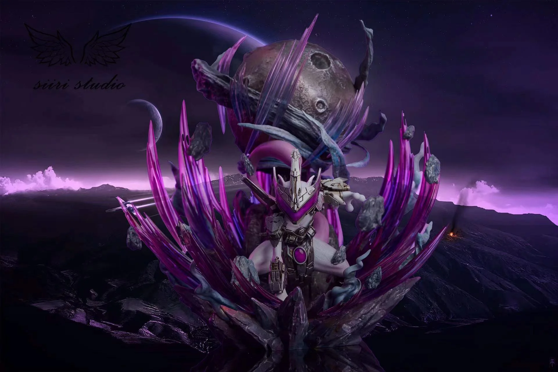 Battle Armored Mewtwo with LED - Pokemon Resin Statue - Siiri Studio - Image 2