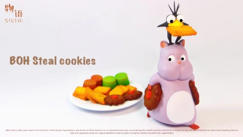Boh Stealing Biscuit - Spirited Away Resin Statue - WuYu Studio - Image 1