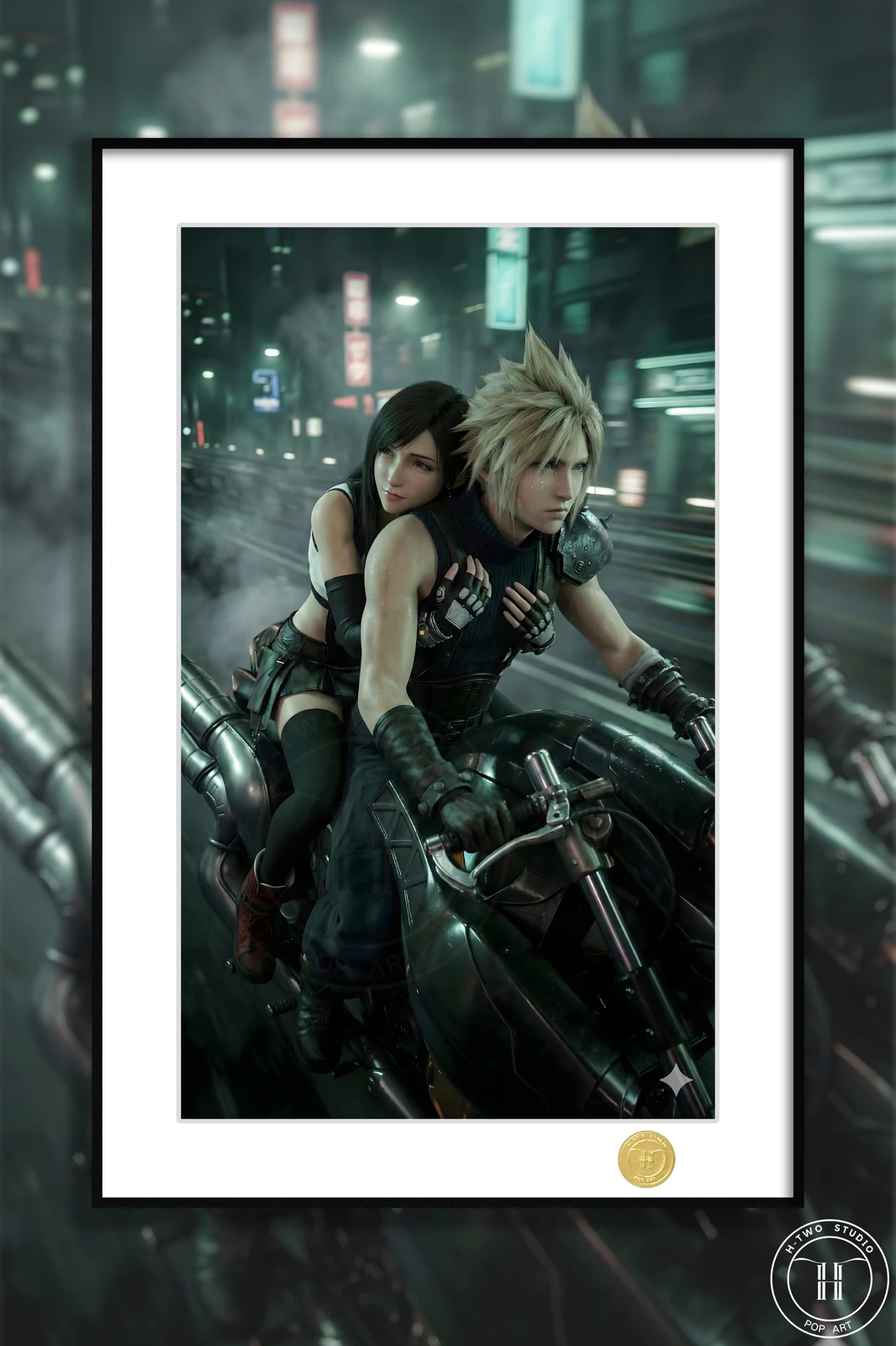 Tifa Lockhart & Cloud Strife Decorative Painting - (FF7) Final Fantasy VII - H-TWO Studio - Image 1
