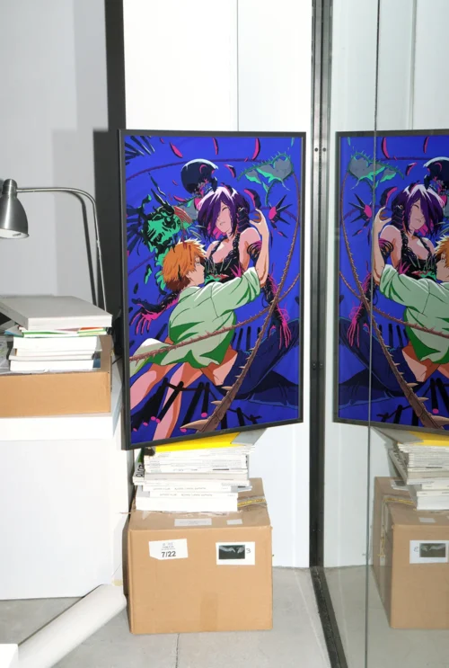 Fatal Hug Reze & Denji Decorative Painting - Chainsaw Man Decoration Painting - HuangGua Studio - Image 2