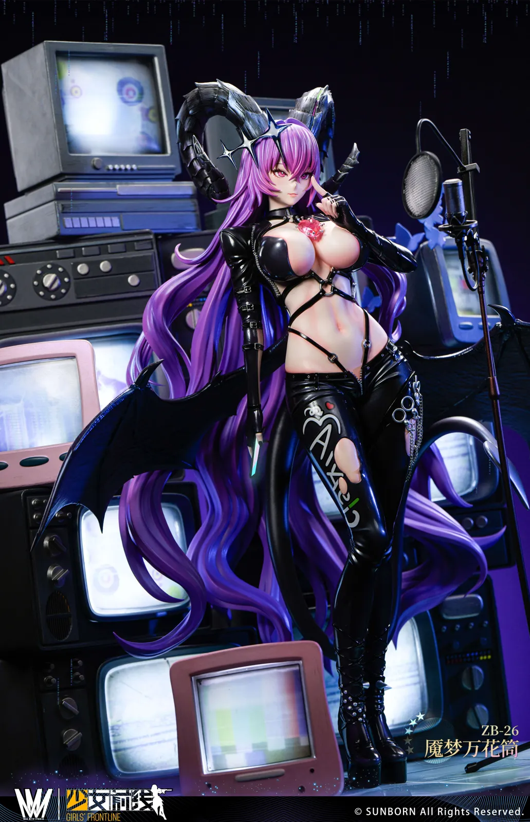 1/4 Scale Licensed Kaleidoscope of Nightmares Ver. ZB-26 with LED - Girls' Frontline Resin Statue - Max Milk Studio - Image 9