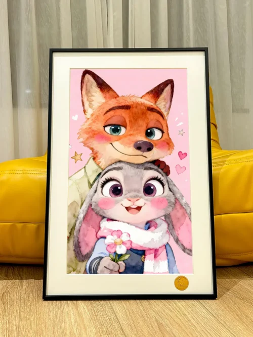 Judy Hopps & Nick Wilde Decorative Painting - Zootopia - Xingkong Studio - Image 1