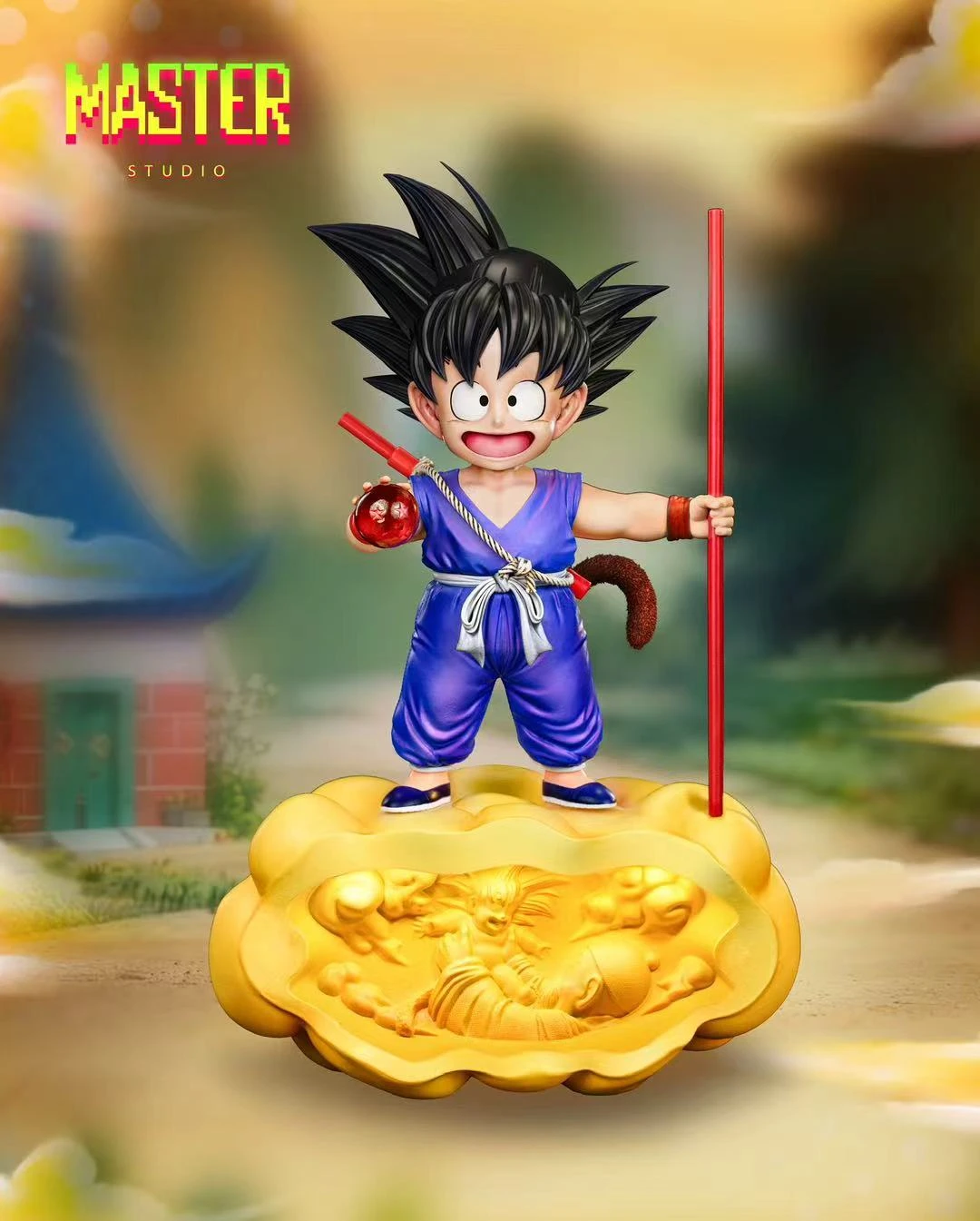 1/6 Scale Childhood Son Goku with LED - Dragon Ball Resin Statue - master Studio - Image 3