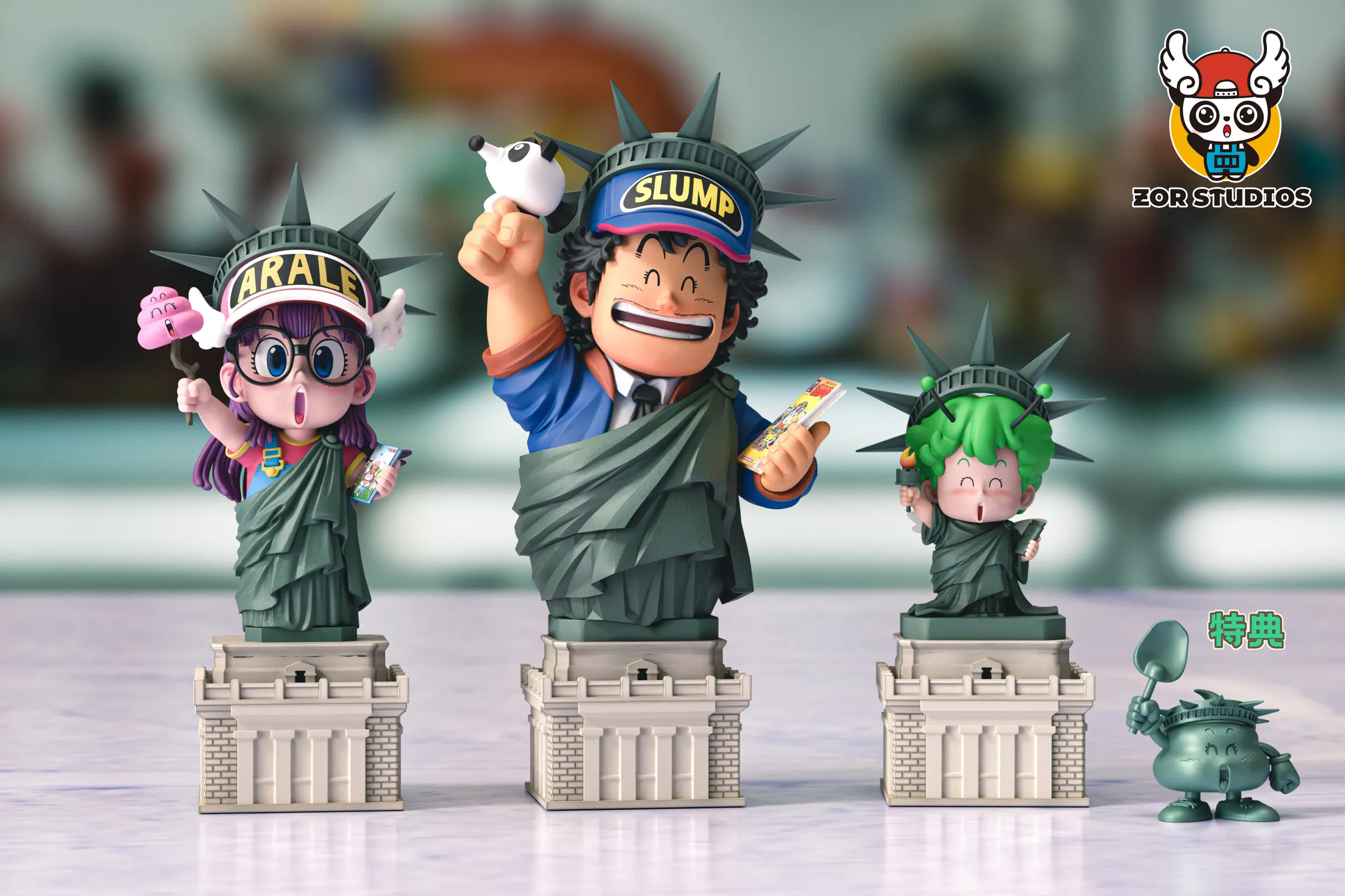 WCF Scale Liberty Cosplay Arare/ Arale Team - Dr. Slump Resin Statue - ZOR Studios - Image 1