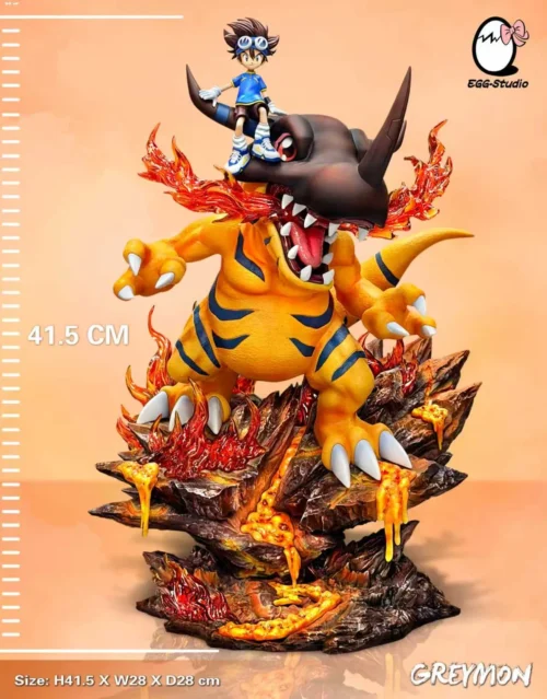 Tai Kamiya & Greymon - Digimon Resin Statue - EGGS Studios - Image 2