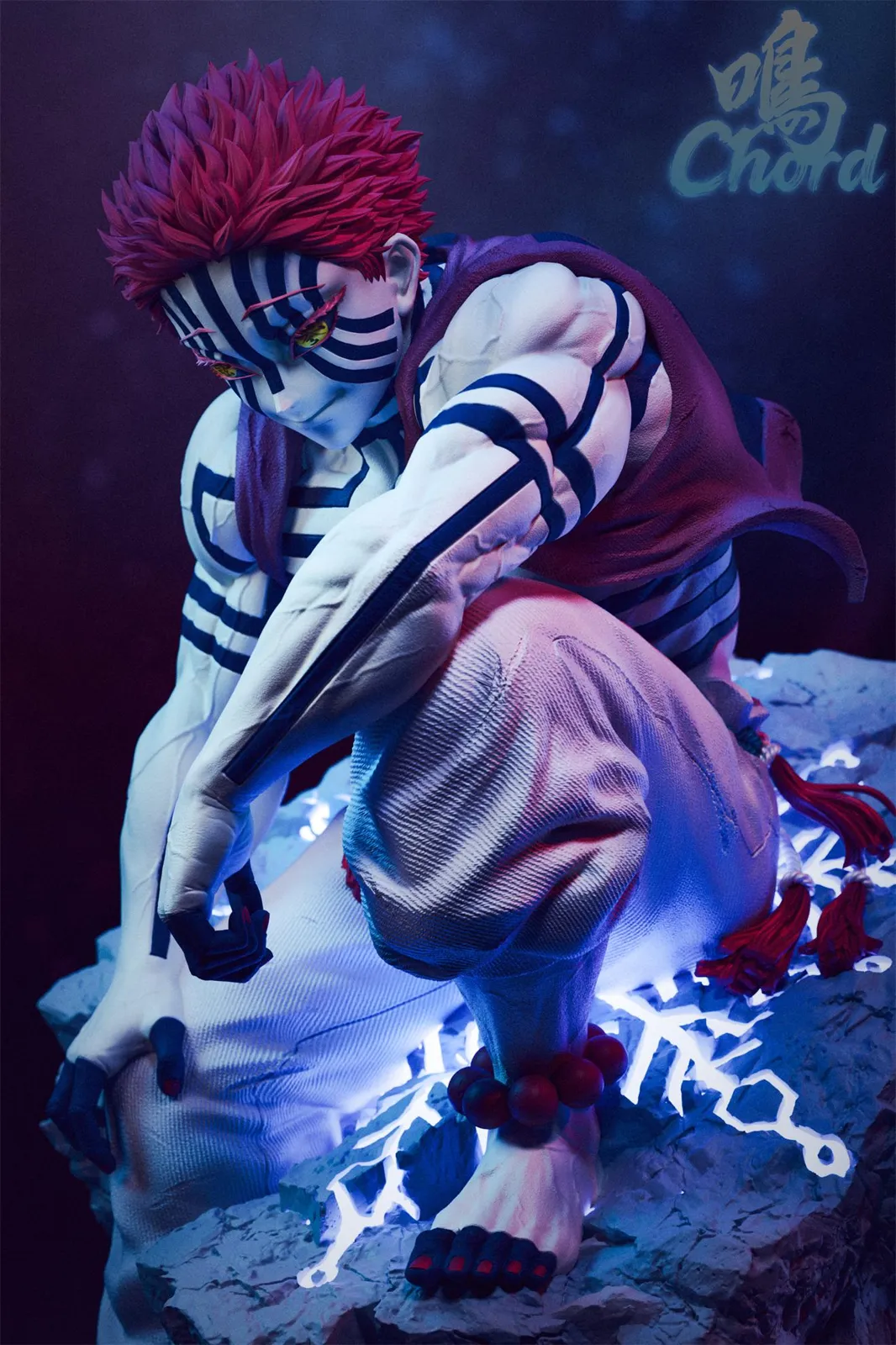 Akaza with LED - Demon Slayer: Kimetsu No Yaiba Resin Statue - Chord Studio - Image 4