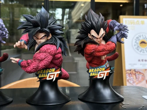Super Saiyan 4 Son Goku & Vegeta Bust Statue - Dragon Ball Statue - RuYun Studio - Image 1
