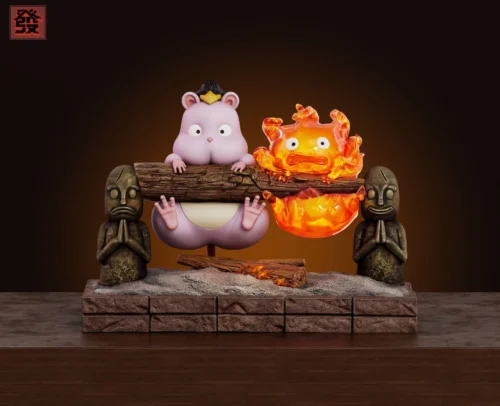Boh & Calcifer with LED - Spirited Away Howl's Moving Castle Resin Statue - Fa-Studios - Image 1