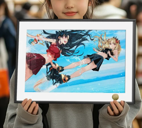 A3 & 4K Size Swimsuit Ishtar & Ereshkigal Decorative Painting - Fate/Grand Order Decoration Painting - HuangGua Studio - Image 1