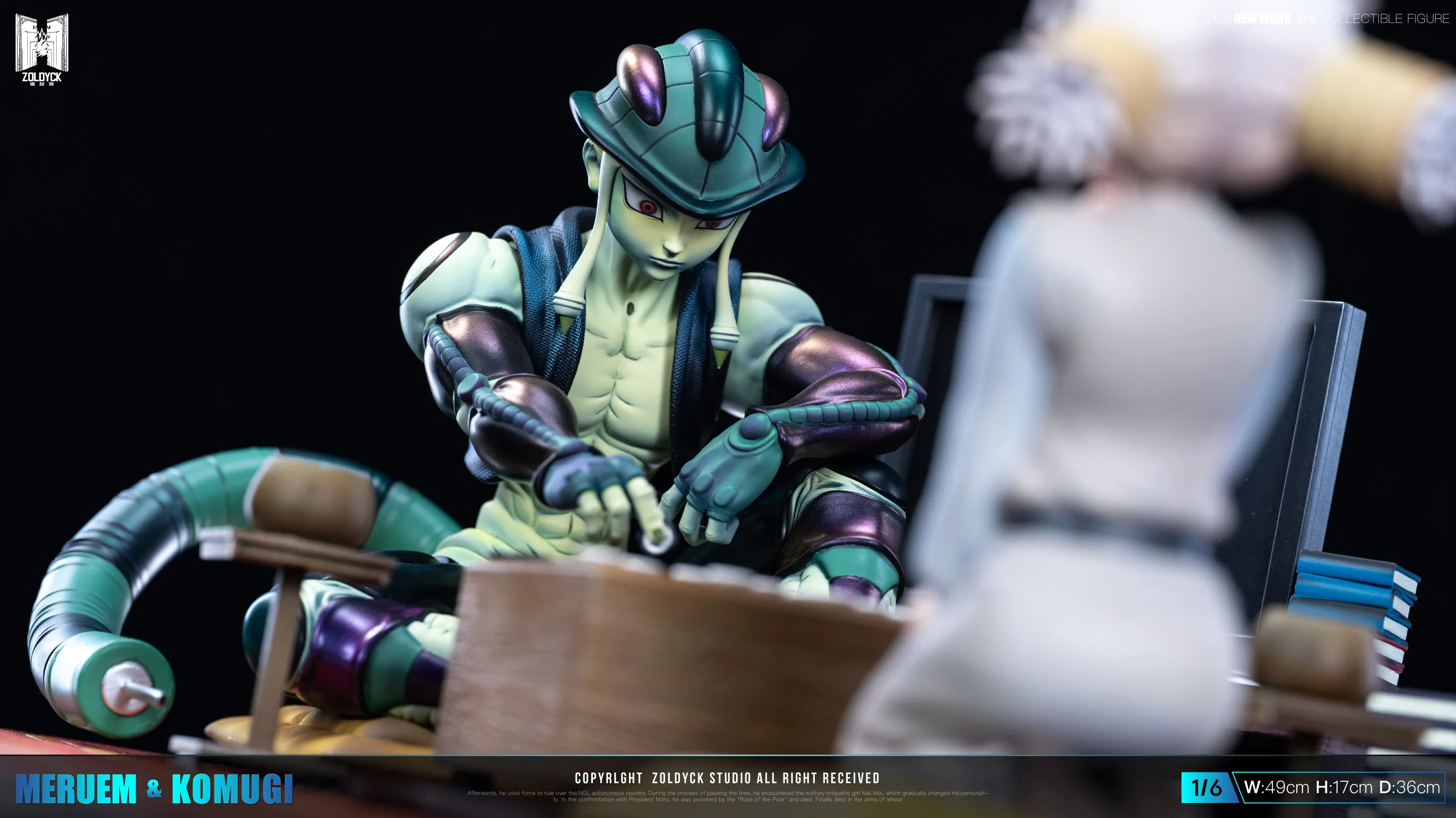 1/6 Scale Meruem & Komugi Playing Chess - HUNTER X HUNTER Resin Statue - ZDK Studio - Image 11