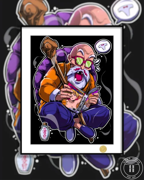 Master Roshi Decorative Painting - Dragon Ball - H-TWO Studio - Image 1