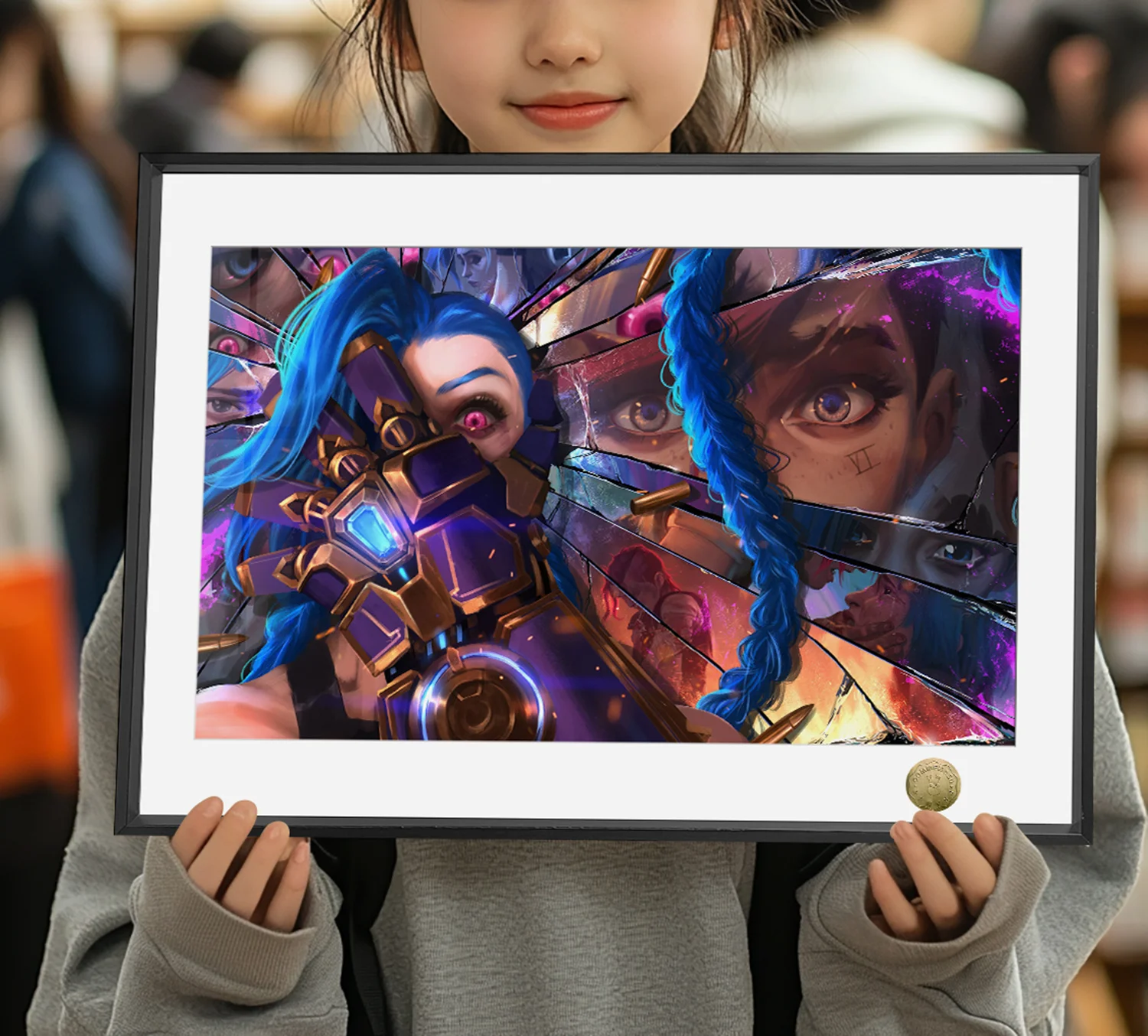 A3 & 4K Size Burst Jinx Decorative Painting - League of Legends (LOL) Decoration Painting - HuangGua Studio - Image 1
