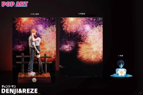 1/6 Scale Sweet Kiss Reze & Denji - Chaisnaw Man Resin Statue - POP.ART Studio - Image 1