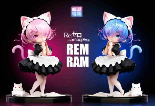 SD Scale Rem & Ram - Re:Starting Life From Zero in a Different World Resin Statue - The Creation of Elves-Studio - Image 1