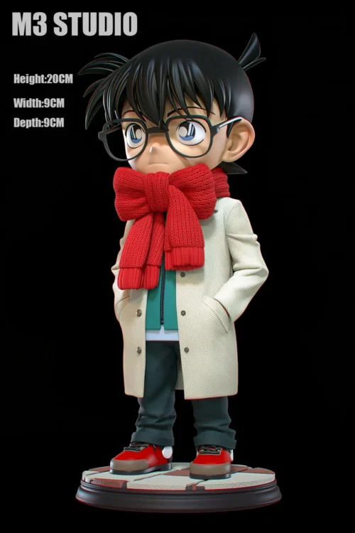 Chibi Ver. Red Ribbon Scarf Conan Edogawa - Detective Conan Resin Statue - M3 Studios - Image 2