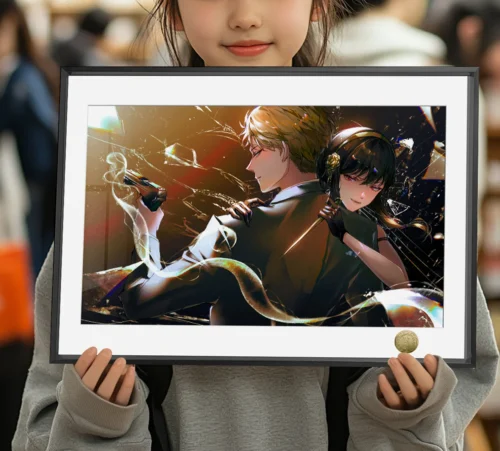 A3 & 4K Size Elegant Couple Decorative Painting - SPY X FAMILY Decoration Painting - HuangGua Studio - Image 1