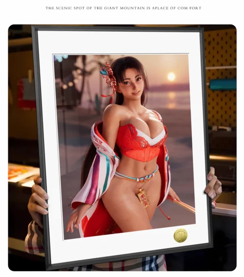 A3 & 4K Size Hot Ninja Mai Shiranui Decorative Painting - The King of Fighters Decoration Painting - HuangGua Studio - Image 2