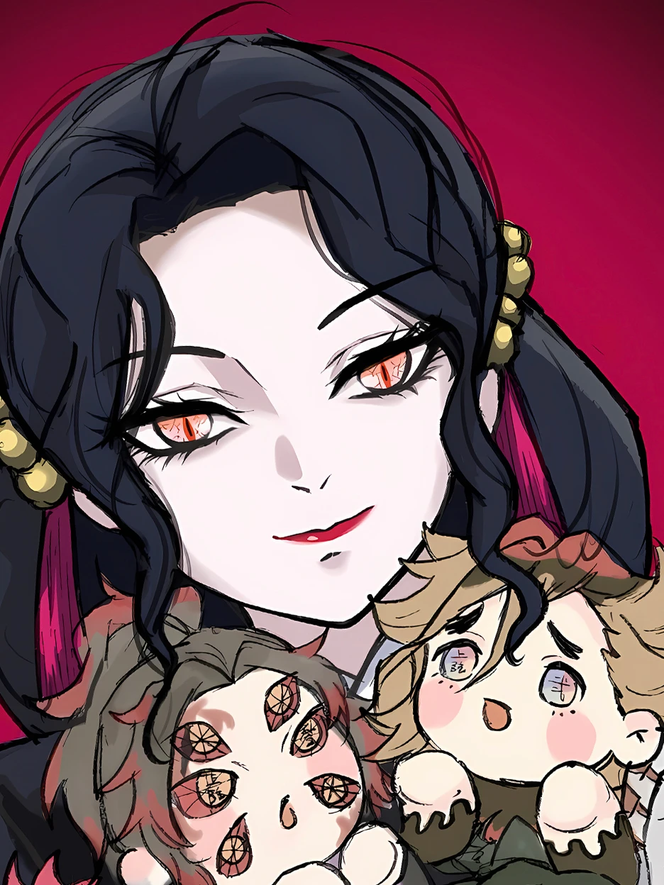 Female Version Muzan Kibutsuji & Plush Dolls Decorative Painting - Demon Slayer: Kimetsu No Yaiba - Xingkong Studio - Image 4