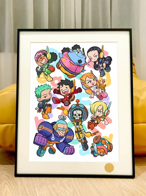 Chibi Ver. Egghead Arc Characters Decorative Painting - ONE PIECE - Xingkong Studio - Image 1