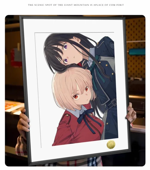 A3 & 4K Size Looking Down Chisato Nishikigi & Takina Inoue Decorative Painting - Lycoris Recoil Decoration Painting - HuangGua Studio - Image 2