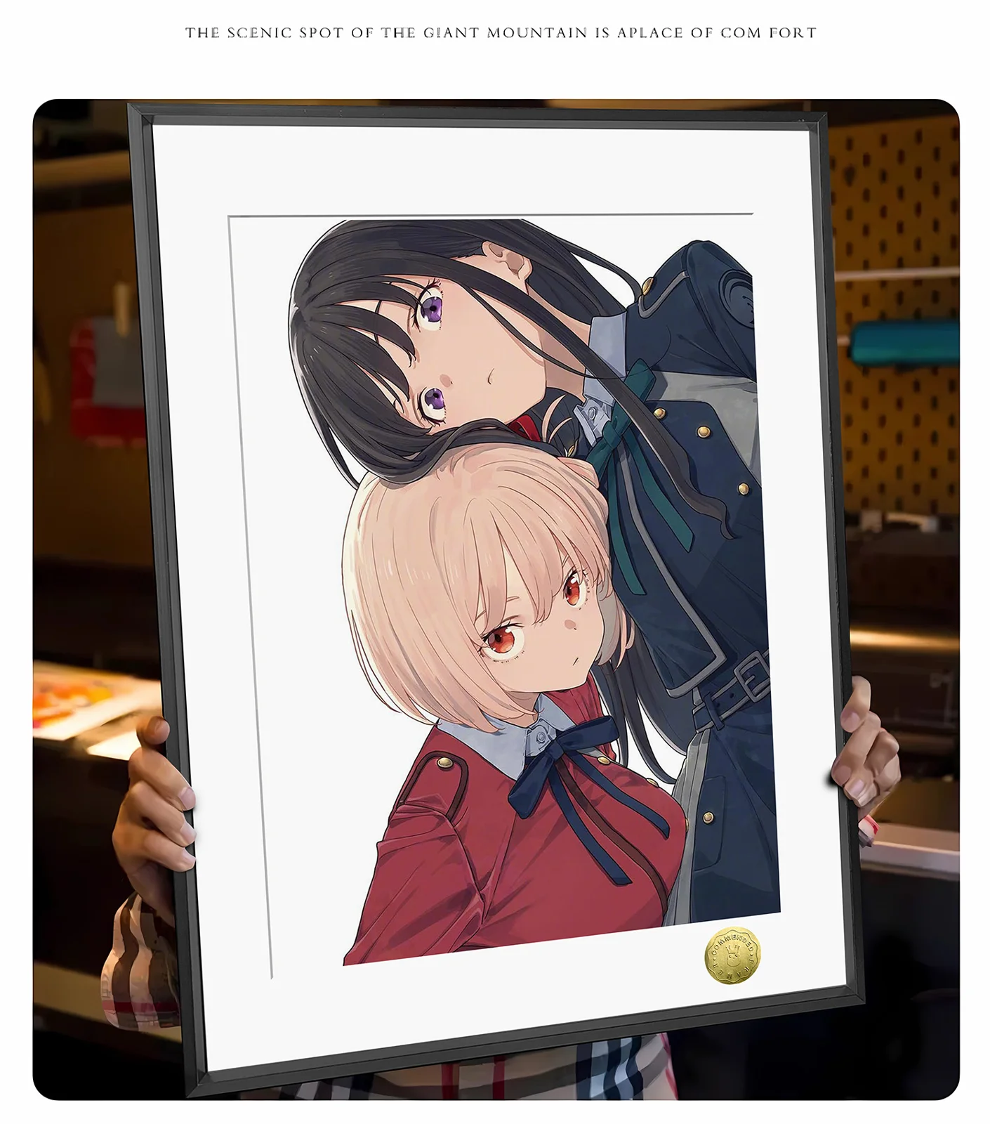 A3 & 4K Size Looking Down Chisato Nishikigi & Takina Inoue Decorative Painting - Lycoris Recoil Decoration Painting - HuangGua Studio - Image 2