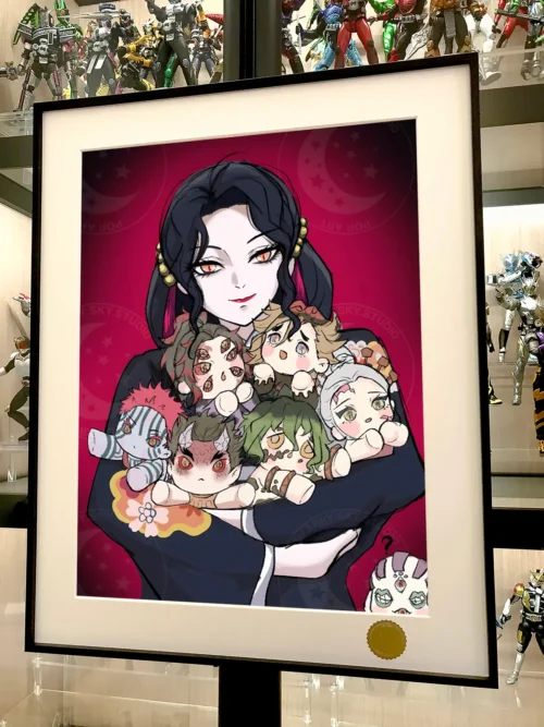 Female Version Muzan Kibutsuji & Plush Dolls Decorative Painting - Demon Slayer: Kimetsu No Yaiba - Xingkong Studio - Image 2