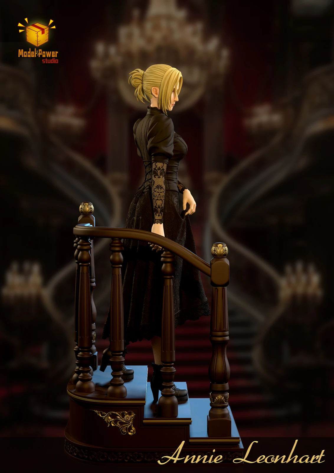 1/6 & 1/4 Scale Dinner Dress Ver. Annie Leonhart - Attack On Titan Resin Statue - Model Power Studio - Image 5