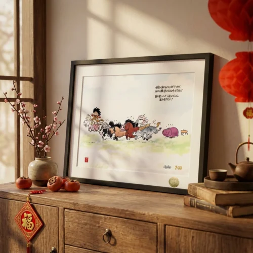 4K Size Son Goku & Eight Horses Decorative Painting & Mouse Pad - Dragon Ball Decoration Painting - HuangGua Studio - Image 2