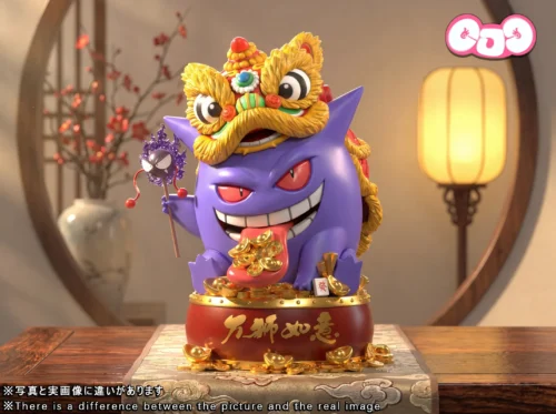 Lucky Lion Dance Gengar - Pokemon Resin Statue - GJJ Studio - Image 2