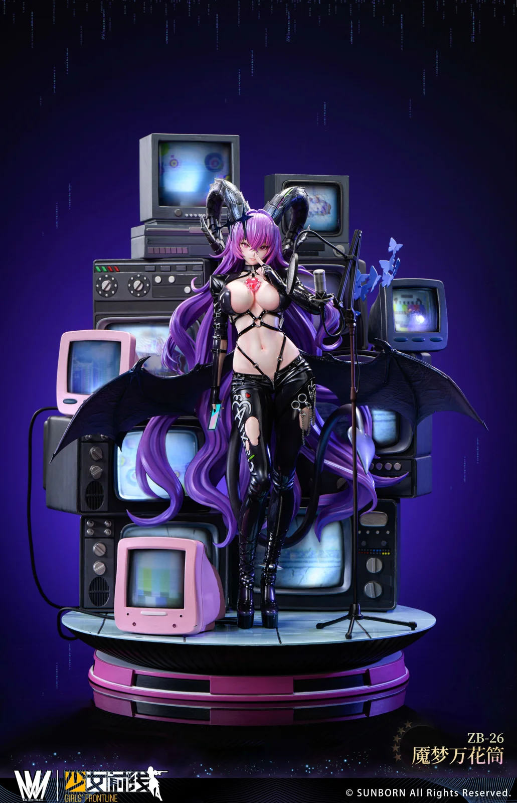 1/4 Scale Licensed Kaleidoscope of Nightmares Ver. ZB-26 with LED - Girls' Frontline Resin Statue - Max Milk Studio - Image 4