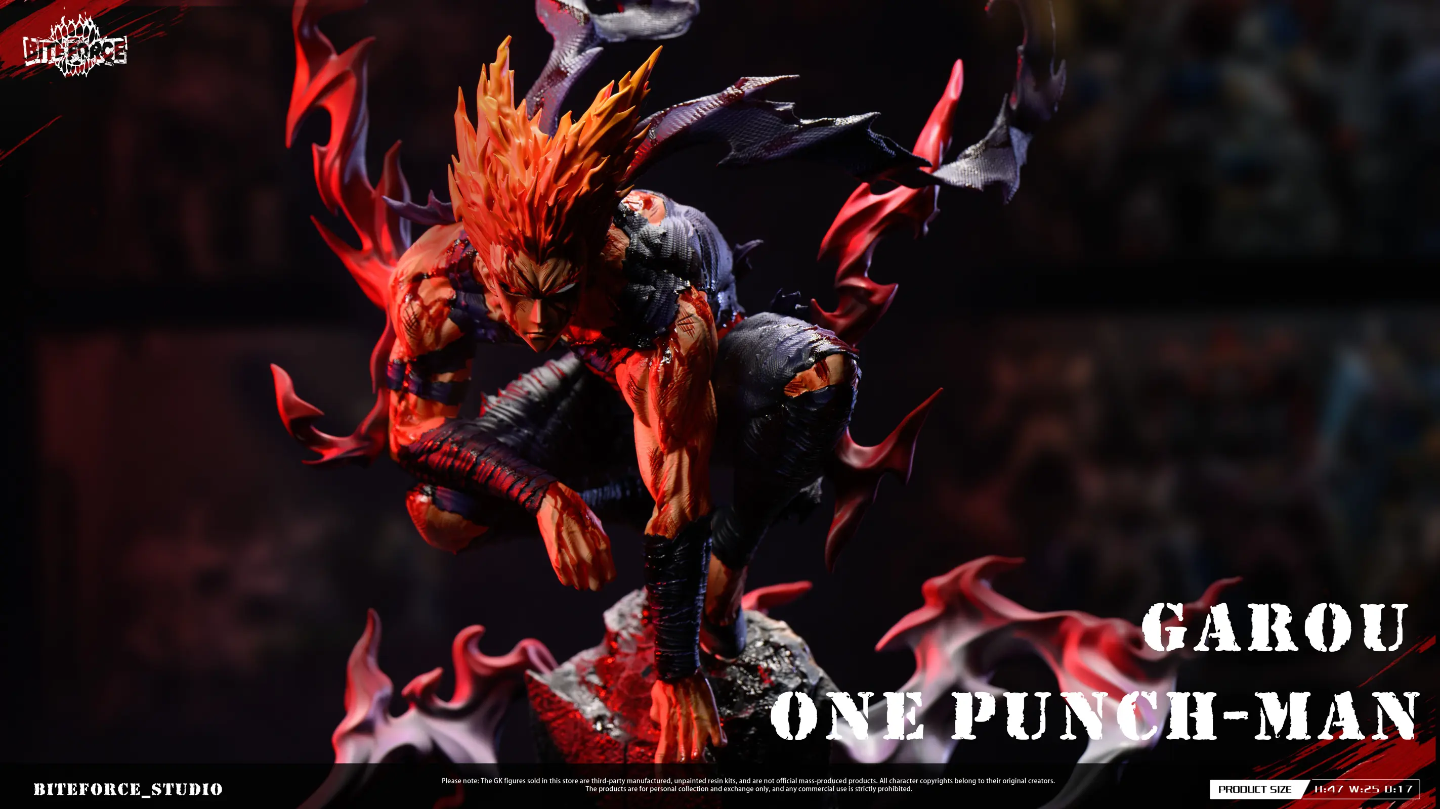 1/6 Scale Hero Hunter Garou with LED - One-Punch Man Resin Statue - BiteForce Studio - Image 4