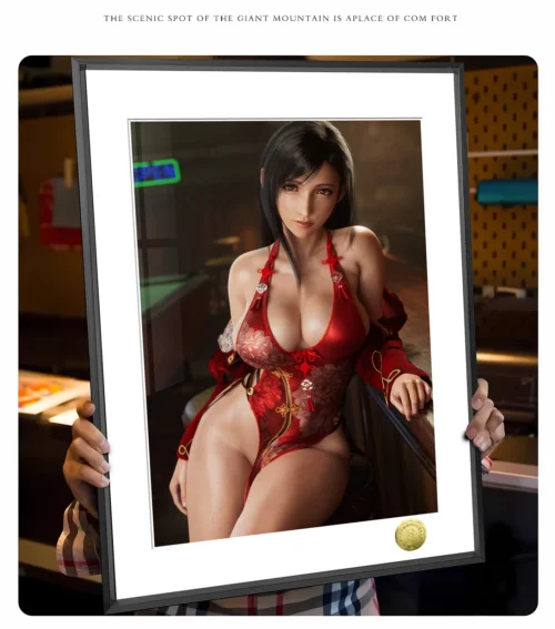 A3 & 4K Size Billiard Assistant Tifa Lockhart Decorative Painting - (FF7) Final Fantasy VII Decoration Painting - HuangGua Studio - Image 2