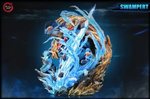 GX Evolution Series Swampert Family with LED - Pokemon Resin Statue - Fantasy Studios - Image 2