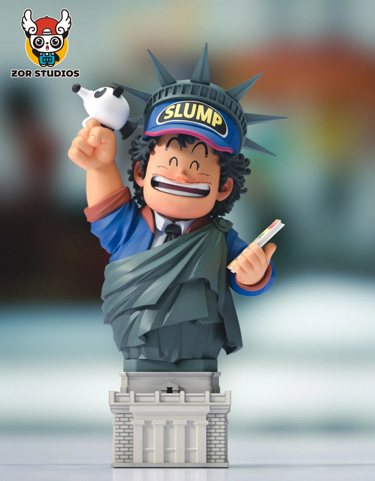 WCF Scale Liberty Cosplay Arare/ Arale Team - Dr. Slump Resin Statue - ZOR Studios - Image 8