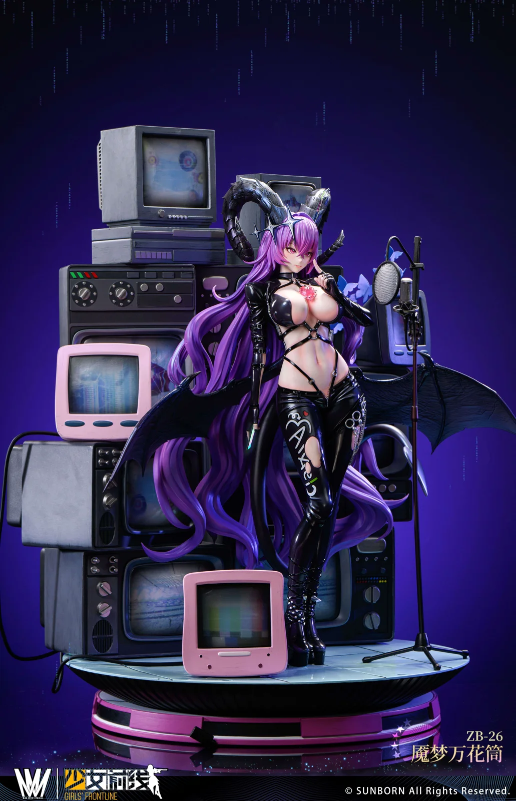 1/4 Scale Licensed Kaleidoscope of Nightmares Ver. ZB-26 with LED - Girls' Frontline Resin Statue - Max Milk Studio - Image 5