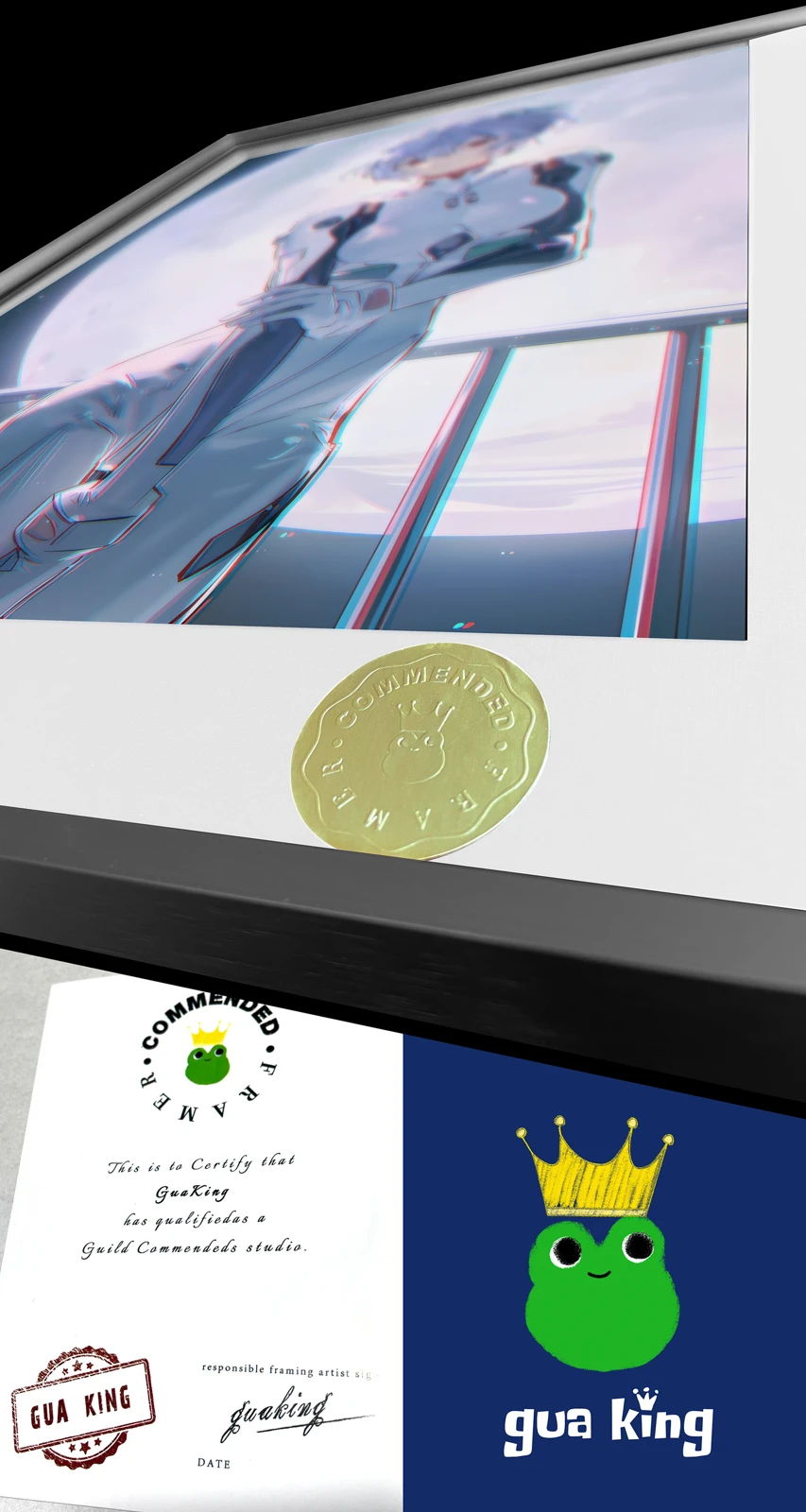 A3 & 4K Size Rei Ayanami Under Moon Decorative Painting - (EVA) Neon Genesis EVAngelion Decoration Painting - HuangGua Studio - Image 4