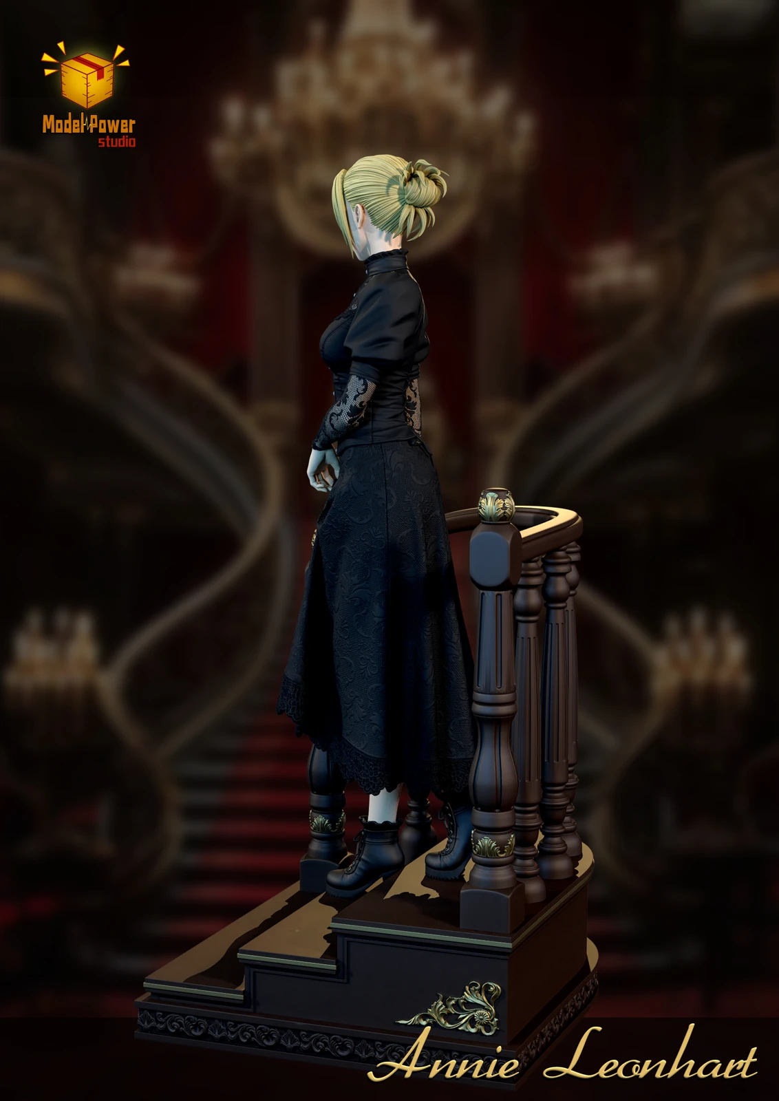 1/6 & 1/4 Scale Dinner Dress Ver. Annie Leonhart - Attack On Titan Resin Statue - Model Power Studio - Image 4