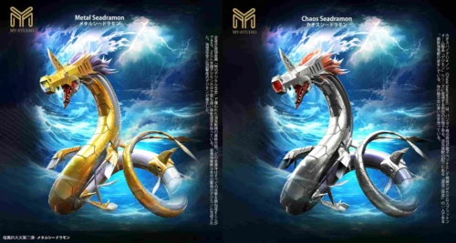 Small & Plus Scale Metal Seadramon & Chaos Seadramon - Digimon Resin Statue - My-Studio [Pre-Order] - Image 1