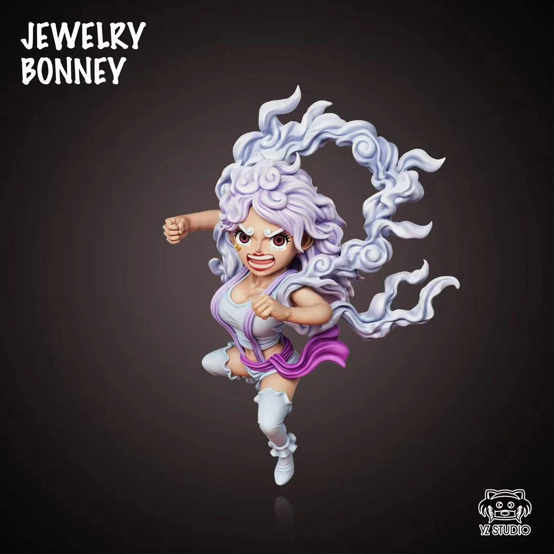 Future Island Arc Nika Punch Monkey D. Luffy & Jewelry Bonney - ONE PIECE Statue - YZ Studios - Image 5