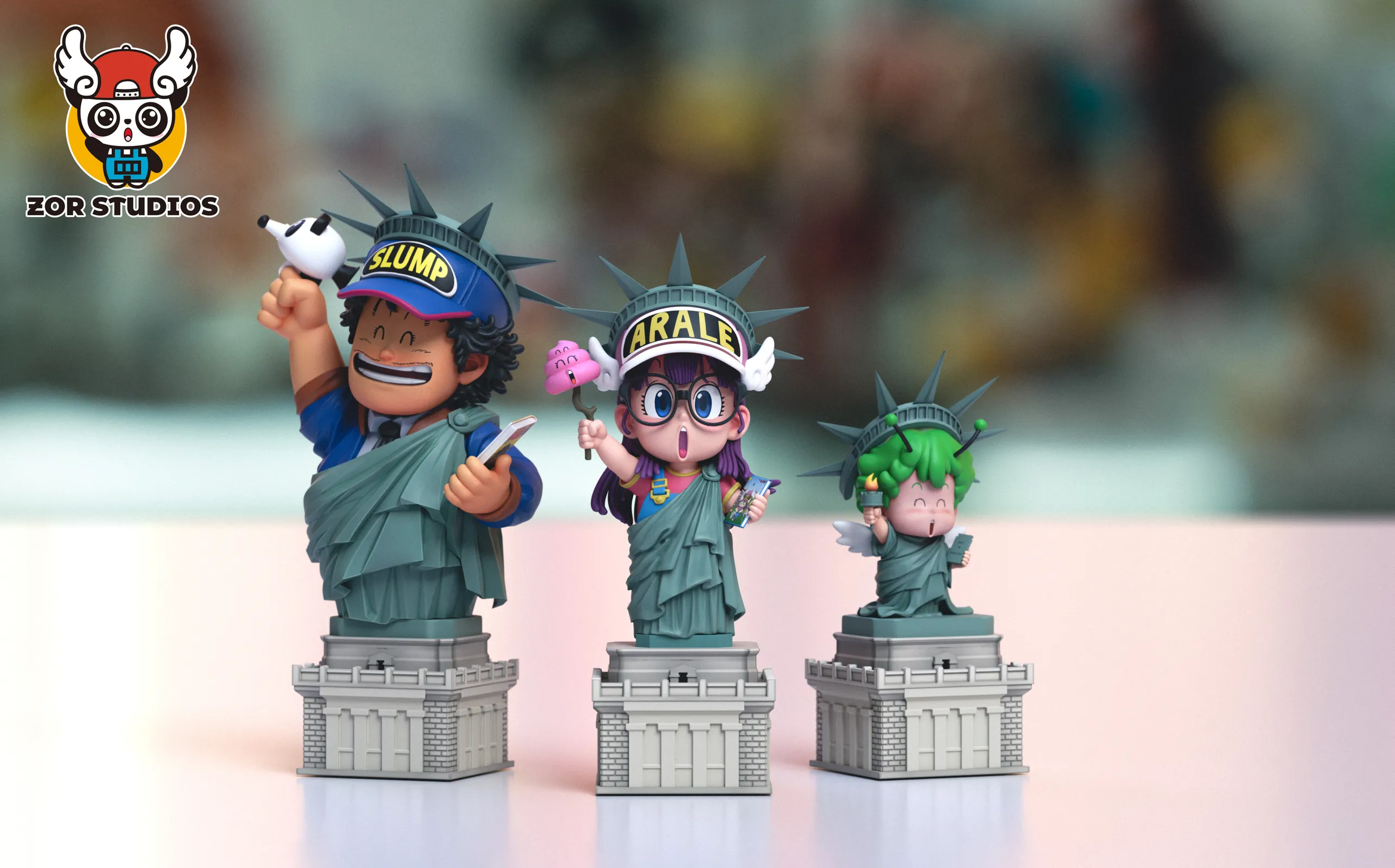 WCF Scale Liberty Cosplay Arare/ Arale Team - Dr. Slump Resin Statue - ZOR Studios - Image 4