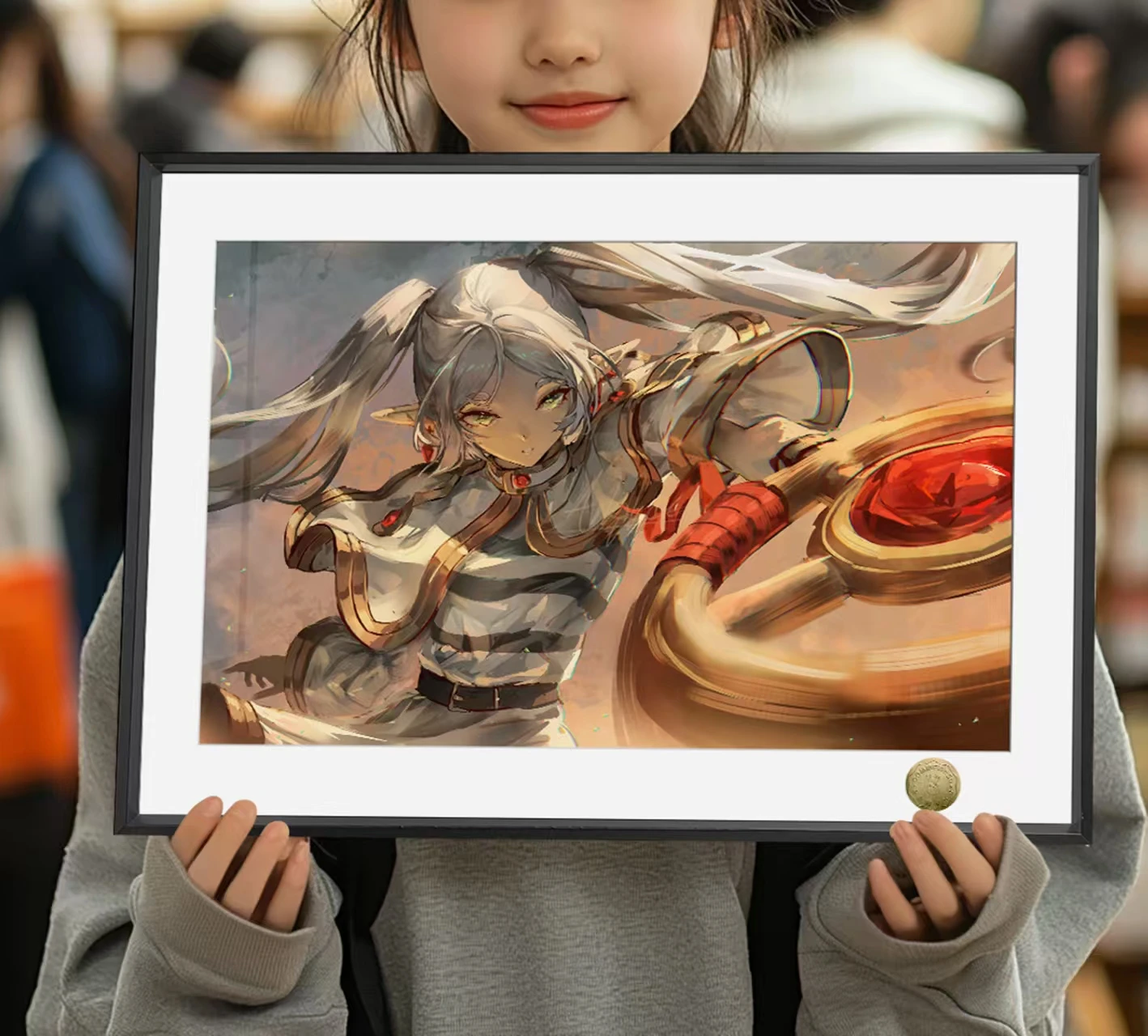 A3 & 4K Size Magician Frieren Decorative Painting - Frieren: Beyond Journey's End Decoration Painting - HuangGua Studio - Image 1