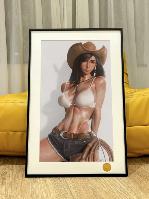 Cowboy Ver. Tifa Lockhart Decorative Painting - (FF7) Final Fantasy VII - Xingkong Studio - Image 1