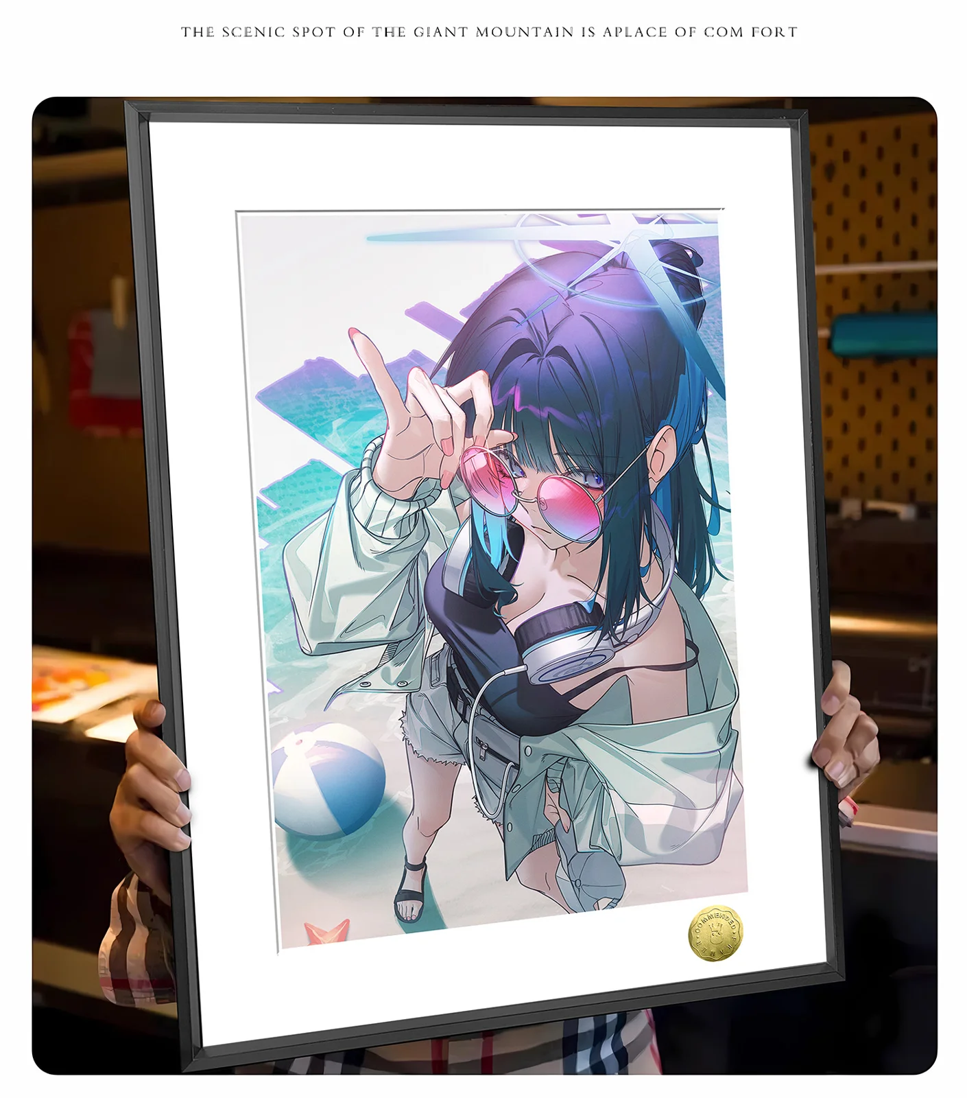 A3 & 4K Size Joumae Saori Decorative Painting - Blue Archive Decoration Painting - HuangGua Studio - Image 2