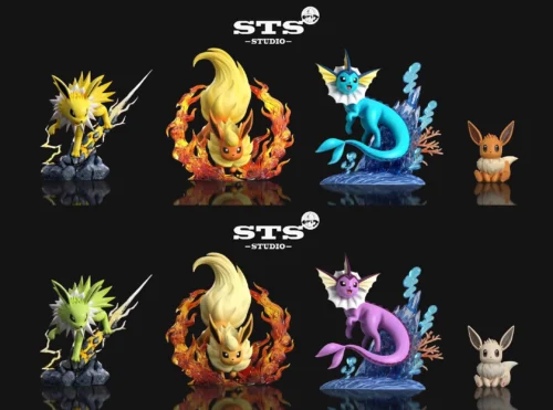 1/20 Scale World Zukan Evolution of Eevee - Pokemon Resin Statue - STS Studio - Image 1