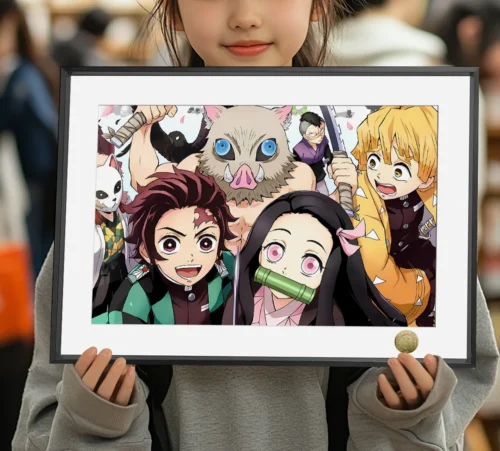 A3 & 4K Size Demon Slayer Team Decorative Painting - Demon Slayer: Kimetsu No Yaiba Decoration Painting - HuangGua Studio - Image 1