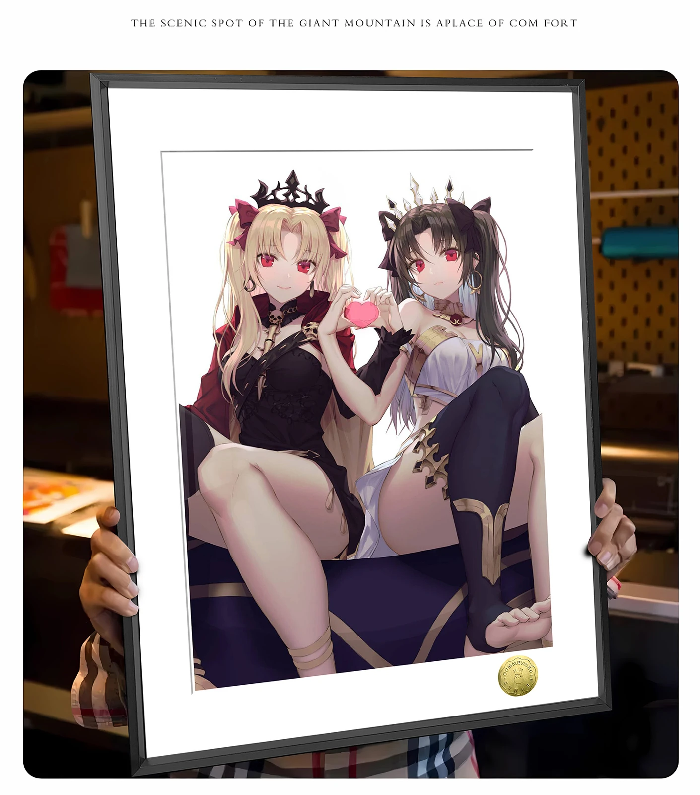 A3 & 4K Size Hand Heart Ishtar & Ereshkigal Decorative Painting - Fate/Grand Order Decoration Painting - HuangGua Studio - Image 2